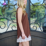 Casual Lace Trim Dress