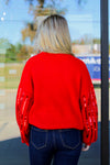 In My Sparkle Era Sweater-Red