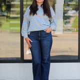 Right With Stripes Sweatshirt