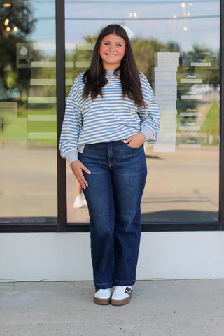 Right With Stripes Sweatshirt