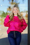 In My Sparkle Era Sweater-Hot Pink