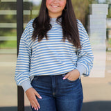 Right With Stripes Sweatshirt