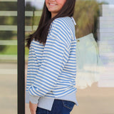 Right With Stripes Sweatshirt