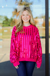 In My Sparkle Era Sweater-Hot Pink