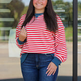 Right With Stripes Sweatshirt