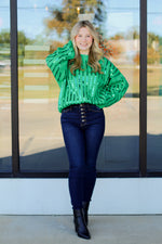 In My Sparkle Era Sweater-Kelly Green