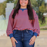 Right With Stripes Sweatshirt