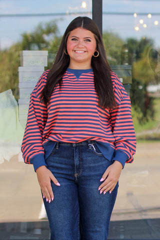 Right With Stripes Sweatshirt