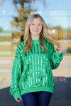 In My Sparkle Era Sweater-Kelly Green