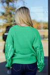 In My Sparkle Era Sweater-Kelly Green