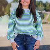 Right With Stripes Sweatshirt