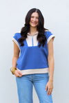 Zip Color Block Top