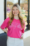 Lifting Others Tee-Hot Pink