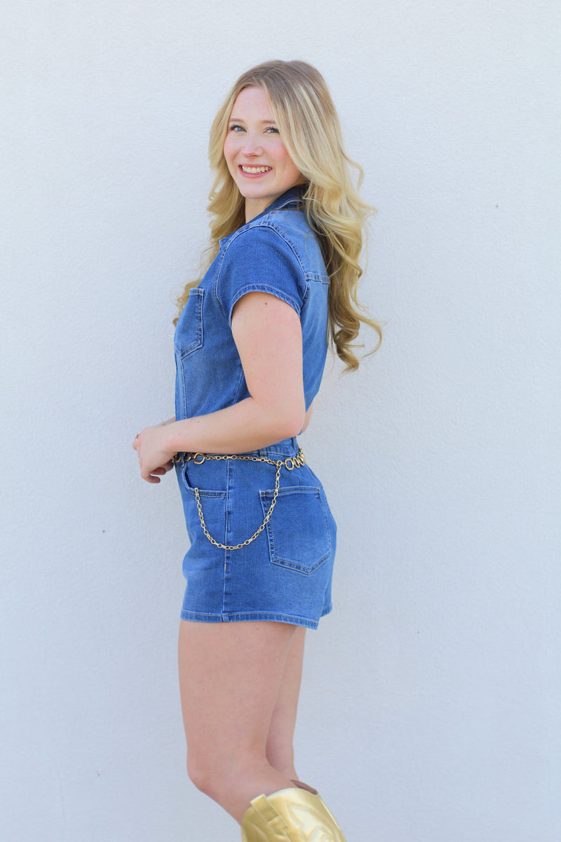 In My Denim Era Romper