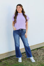 Mock Neck Must Have Sweater-Lavender