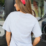 USA Patch Tee-Heather Grey