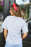 USA Patch Tee-Heather Grey
