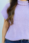 Mock Neck Must Have Sweater-Lavender