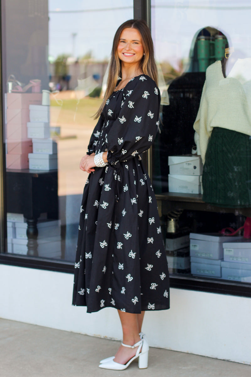 Chic in Bows Midi Dress