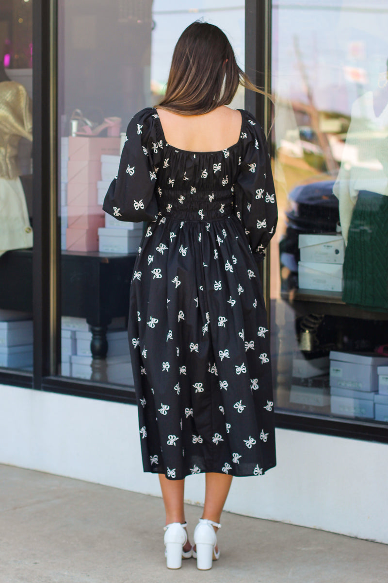 Chic in Bows Midi Dress