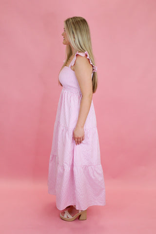 Smocked with Stripes Maxi Dress