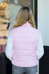Pretty in this Puffer Vest-Baby Pink