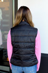 Pretty in this Puffer Vest-Black