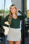 Lovely Layering Bodysuit-Hunter Green