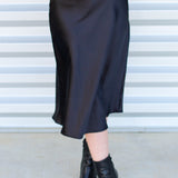So Satin Midi Skirt