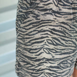 Tiger Print Denim Shorts