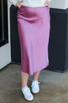 So Satin Midi Skirt