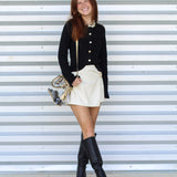Embellished Ruffle Sweater