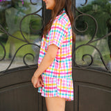 Gingham Satin Pajama Set