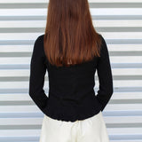 Embellished Ruffle Sweater