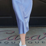 So Satin Midi Skirt