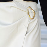 Gold Buckle Wrap Skort