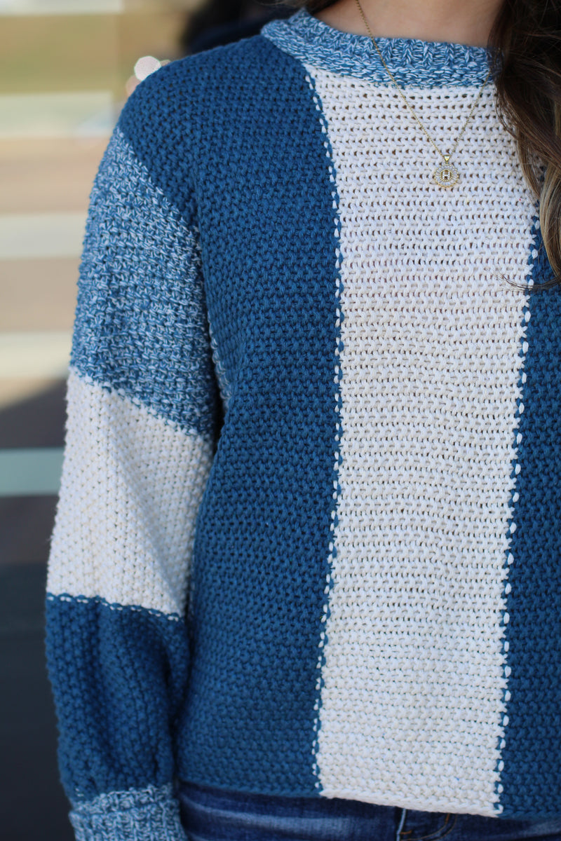 Keeping Traditions Sweater-Blue