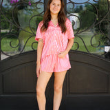 Bold Color Stripe Pajama Set