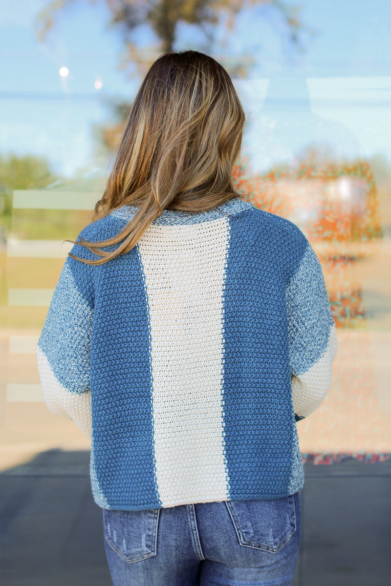 Keeping Traditions Sweater-Blue