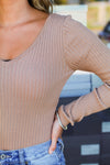 Lovely Layering Bodysuit-Tan