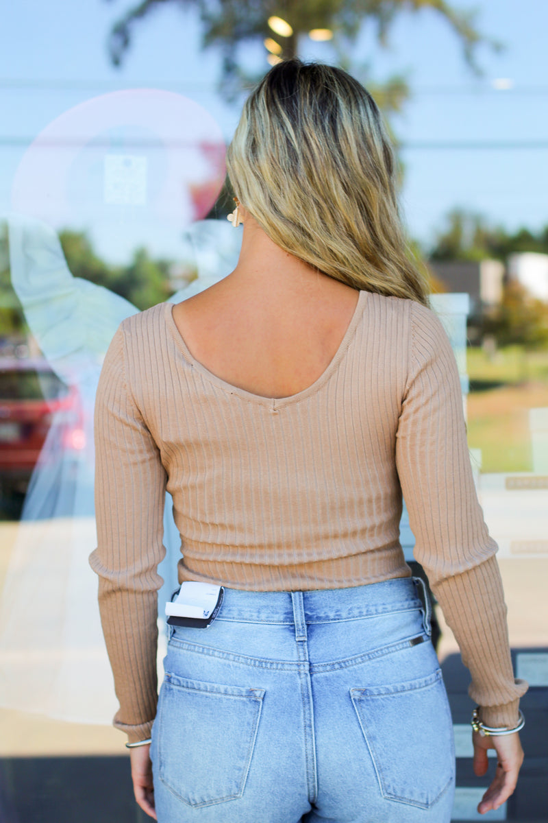 Lovely Layering Bodysuit-Tan