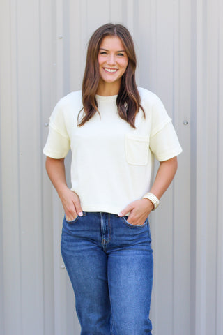 short sleeve pocket top