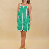 Lined Scallop Dress