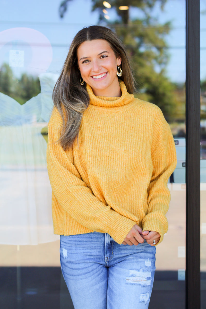 Call Me Cozy Sweater-Gold