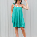 Button Detail Linen Dress