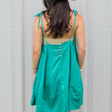 Button Detail Linen Dress