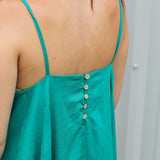 Button Detail Linen Dress