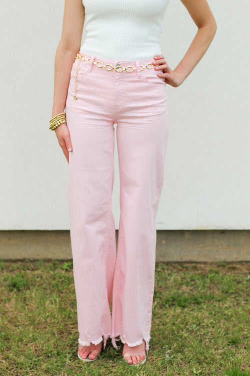 Reanna Straight Leg Jeans-Blush