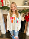 Holly Jolly Colorful Patch Sweatshirt