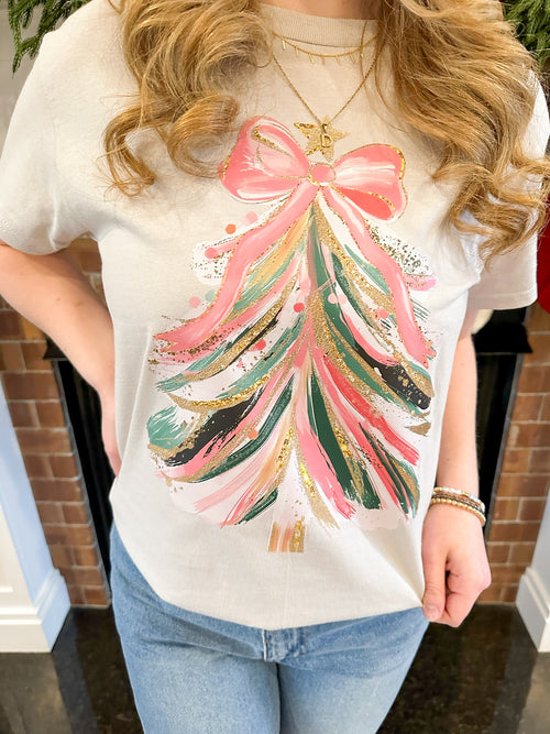 Abstract Bow Tree Tee